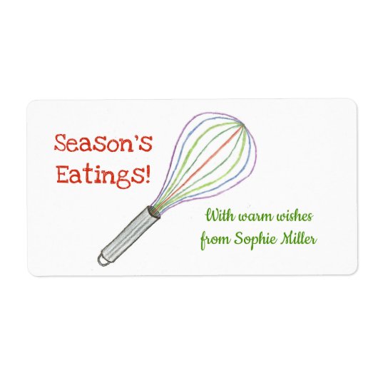 Kerstsnoepjes Label / Bak Label (Voorkant)