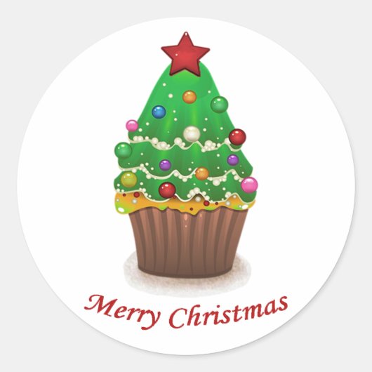 kerstsnoepjes ronde sticker (Voorkant)