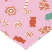 kerstsnoepjes - roze tafelkleed (Gekanteld)
