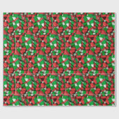 kerstsnoepmaïs cadeaupapier (Vlak)