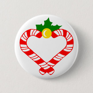kerstsnoepriet ronde button 5,7 cm