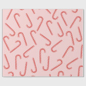 kerstsnoepriet Stripe Cadeaupapier (Vlak)