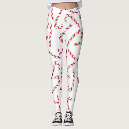kerstsnoeprietpatroon leggings (Voorkant)