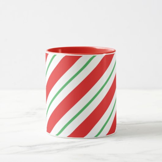 kerstsnoeprietstrepen mok (Midden)