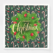 kerstsnoeprietten servet (Voorkant)