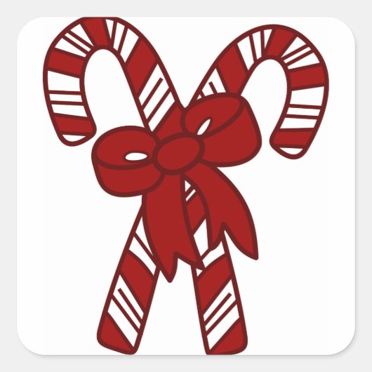 kerstsnoeprietten vierkante sticker (Voorkant)