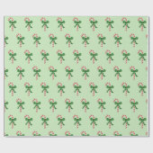 kerstsnoepschilderpatroon cadeaupapier (Vlak)