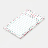 kerstsnoepsuikerriet, speciaal aangepast om lijst  post-it® notes (Schuin)