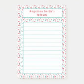 kerstsnoepsuikerriet, speciaal aangepast om lijst  post-it® notes (Voorkant)