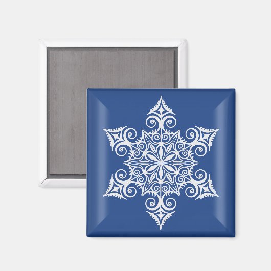 Kerstsnowflake 1 Aangepast magneet (Voorkant / Achterkant)