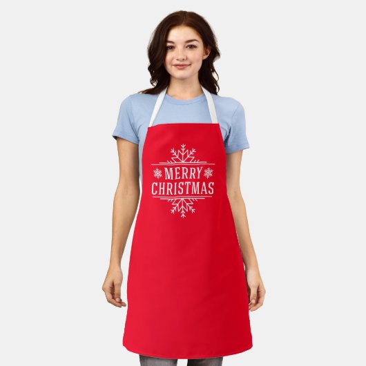 kerstsnowflake Apron Schort (Gedragen)