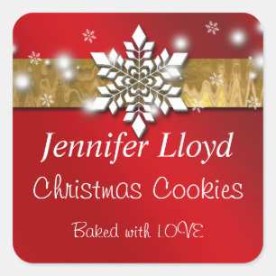 kerstsnowflake, goudolie, feestelijke Stickers