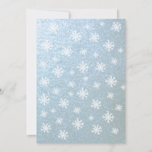 kerstsnowflake kaart (Achterkant)