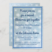 kerstsnowflake kaart (Voorkant / Achterkant)