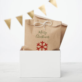 kerstsnowflake Kraft Bedankzakje