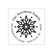 Kerstsnowflake Modern Return-adres Rubberstempel (Afrduk)