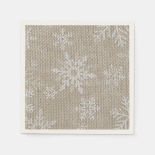 kerstsnowflake Napkins Servet (Voorkant)