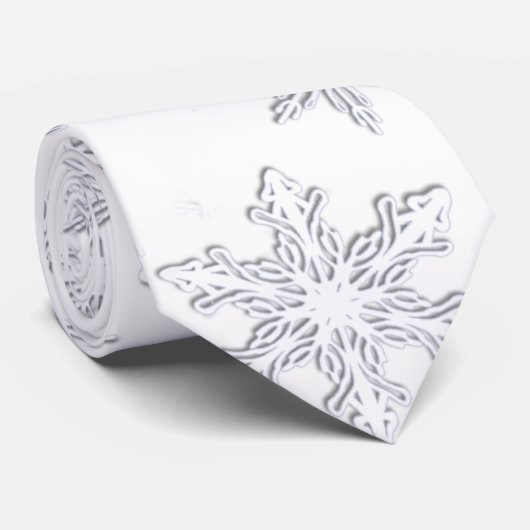 Kerstsnowflake Necktie Stropdas (Opgerold)