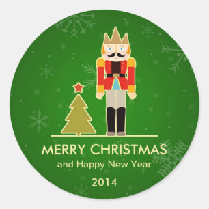 kerstsnowflake - Nutkraker Holiday Greeting Ronde Sticker