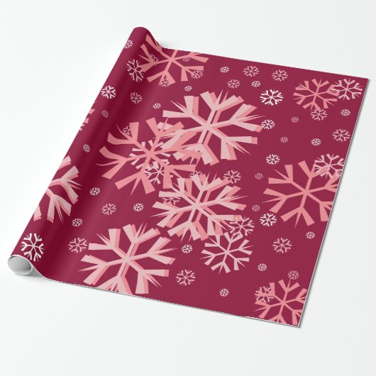 kerstsnowflake-omslagpapier cadeaupapier (Uitgerold)