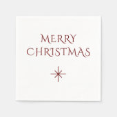 Kerstsnowflake Red White Modern Servet (Voorkant)