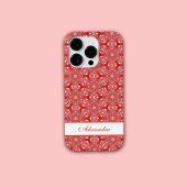 kerstsnowflake Star Pattern, aangepast rood Case-Mate iPhone Case