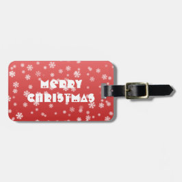 kerstsnowflakes bagagelabel