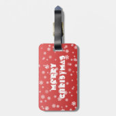 kerstsnowflakes bagagelabel (Achterkant verticaal)