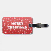 kerstsnowflakes bagagelabel (Achterkant horizontaal)