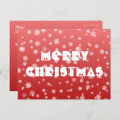 kerstsnowflakes briefkaart (Voorkant / Achterkant)