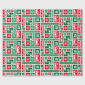 kerstsnowflakes cadeaupapier (Vlak)