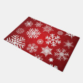 kerstsnowflakes deurmat (Schuin)