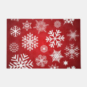 kerstsnowflakes deurmat (Voorkant)