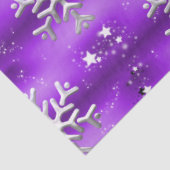 kerstsnowflakes en sterren op Paars Tissuepapier (Detail)