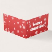 kerstsnowflakes gevouwen kaart (Buitenkant)