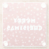 kerstsnowflakes glazen onderzetter (Achterkant)