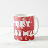 kerstsnowflakes koffiemok (Voorkant rechts)