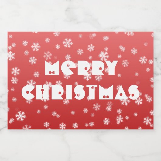 kerstsnowflakes likeurfles etiket (Enkel label)