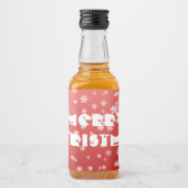 kerstsnowflakes likeurfles etiket (Voorkant)