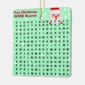 Kerstsnowflakes Mini 15 Word Puzzle Name Keramisch Ornament (Links)