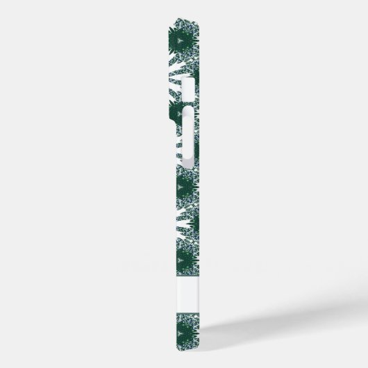 kerstsnowflakes Patroon gepersonaliseerd Groen Case-Mate iPhone Case (Achterkant / Links)