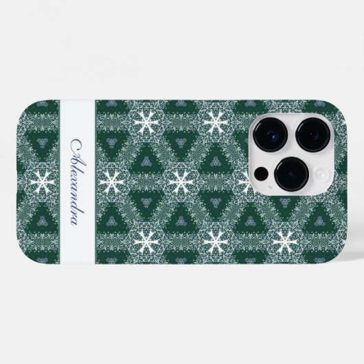 kerstsnowflakes patroon op maat Case-Mate iPhone case (Achterkant (horizontaal))