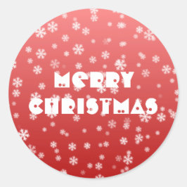 kerstsnowflakes ronde sticker