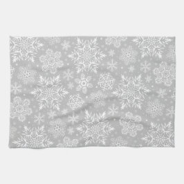 kerstsnowflakes theedoek