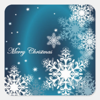 kerstsnowflakes vierkante sticker