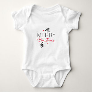 kerstsnowflakes, zwart en rood romper