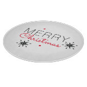 kerstsnowflakes, zwart en rood snijplank (Hoek)