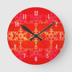 kerstsnowflap ronde klok
