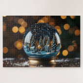kerstsnowglobe legpuzzel (Horizontaal)