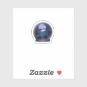kerstsnowglobe sticker (Vel)